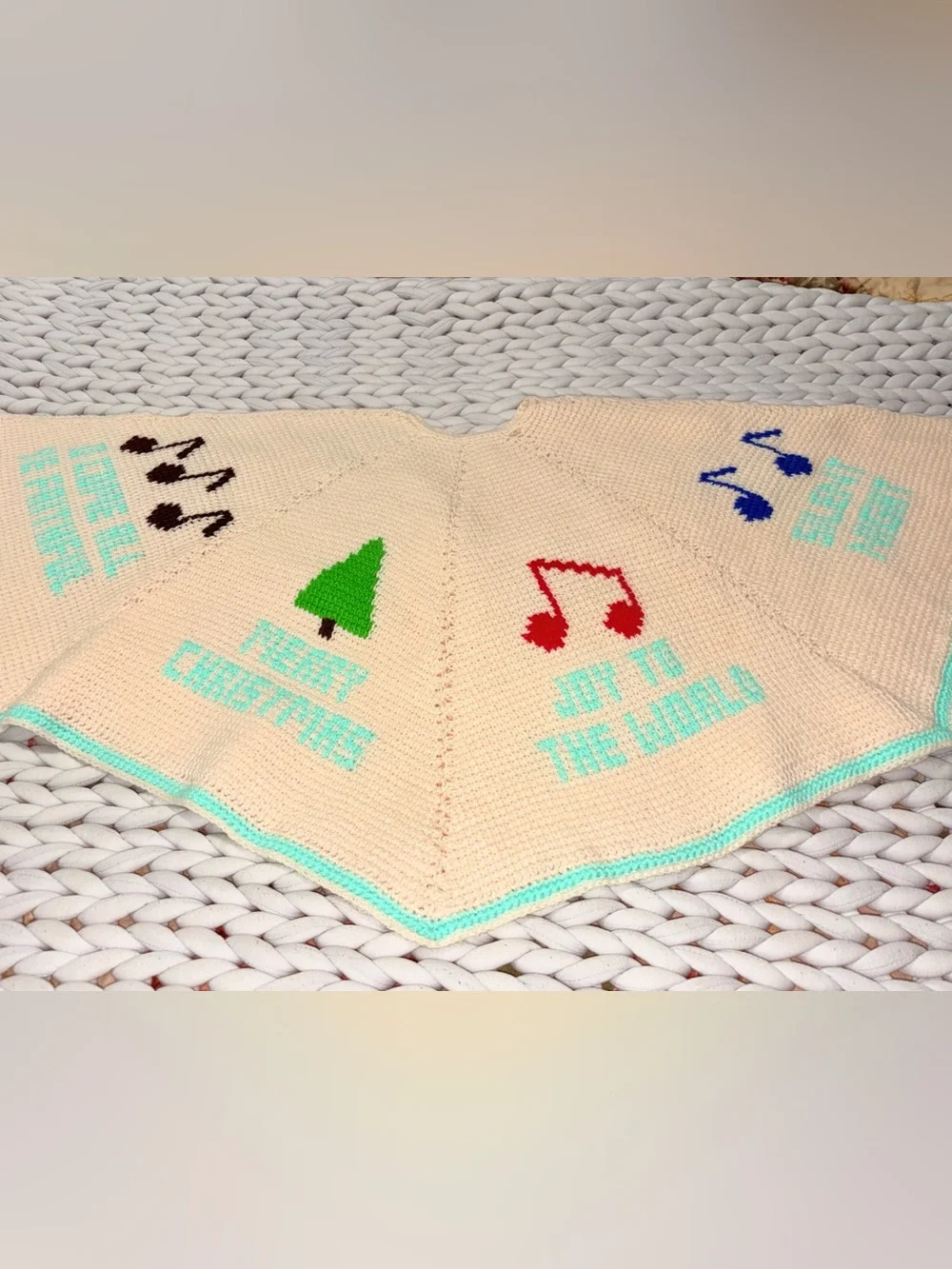 Vintage Crochet Christmas Tree Skirt